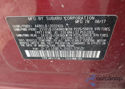 2018 Subaru Forester 2.5I Touring из США, поврежденный, VIN JF2SJAWC5JH457050